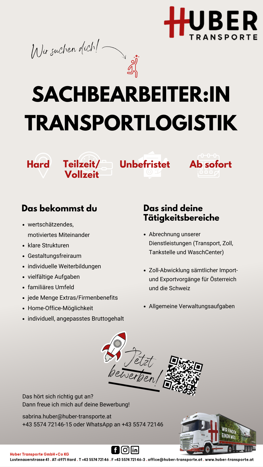 2023-09-22 Sachbearbeiterin Transportlogistik (Social Media Story)