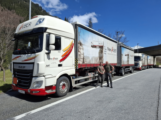 ADR Gefahrengut Transport Titelbild mit Fahrer:in Janine & Andreas